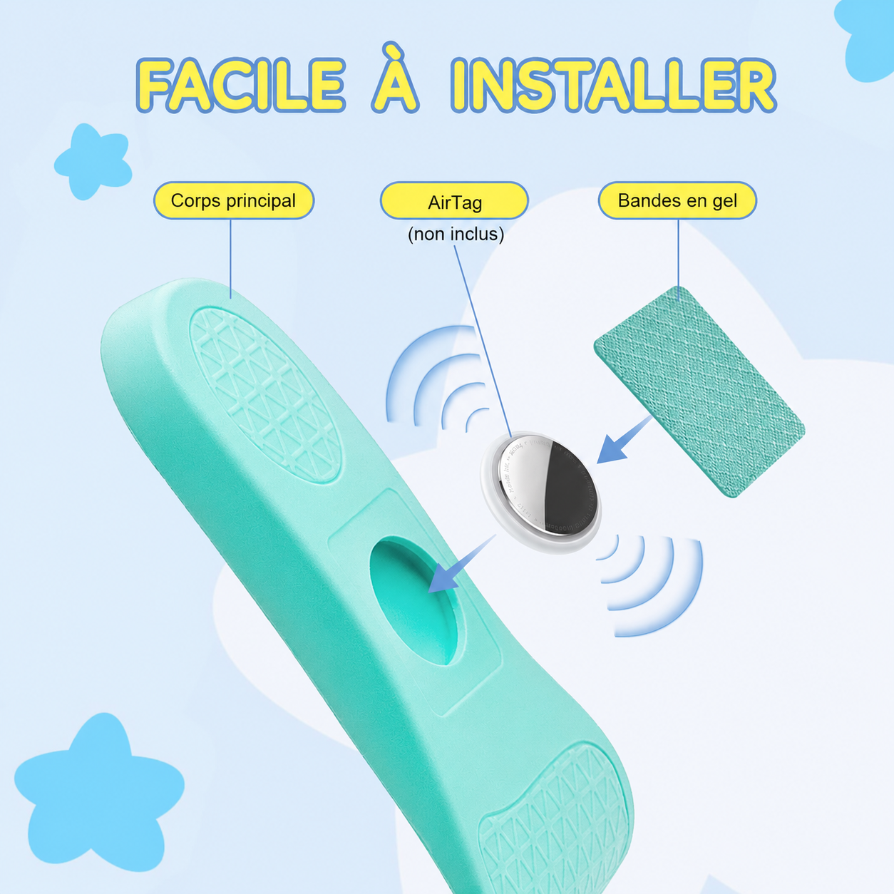 Semelle intérieure pour Airtag| SafeStep™